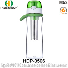 Green Portable Plastic Tritan Tea Bottle (HDP-0506)